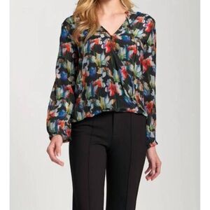 Floral V-Neck Blouse